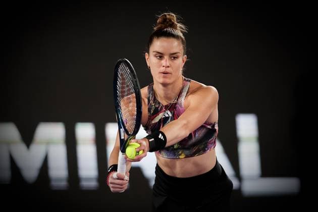 TENNIS - WTA, Tennis Damen Upper Austria Ladies Linz LINZ,AUSTRIA,08.FEB.23 - TENNIS - WTA Tour, Upper Austria Ladies Linz. Image shows Maria Sakkari (GRE).  GEPAxpictures xManfredxBinder