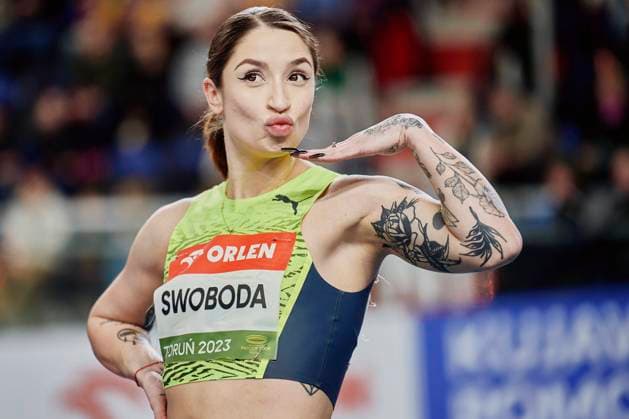Bilder des Jahres 2023, Sport 02 Februar Sport Themen der Woche KW06 Sport Bilder des Tages 08.02.2023 TORUN, ARENA TORUN HALOWY MITYNG LEKKOATLETYCZNY ORLEN COPERNICUS CUP TORUN 2023 (WORLD ATLETICS INDOOR TOUR GOLD) BIEG 60M KOBIET NZ. EWA SWOBODA FOTO RADOSLAW JOZWIAK CYFRASPORT NEWSPIX.PL --- Newspix.pl  _CRJ4213