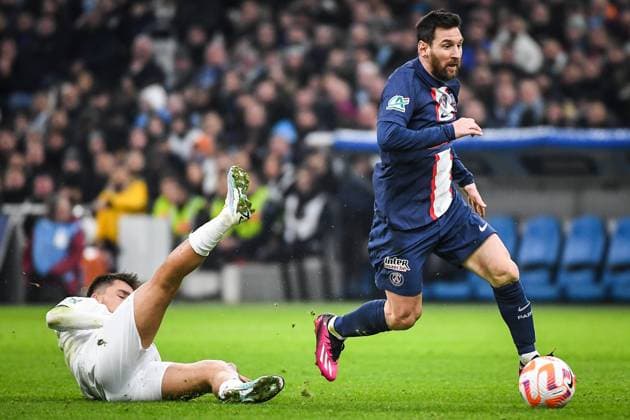 February 8, 2023, Marseille, France, France: Lionel (Leo) MESSI of PSG during the French Cup match between Olympique de Marseille (OM) and Paris Saint-Germain (PSG) at Orange Velodrome Stadium on February 08, 2023 in Marseille, France. Marseille France - ZUMAm308 20230208_zsp_m308_009 Copyright: xMatthieuxMirvillex