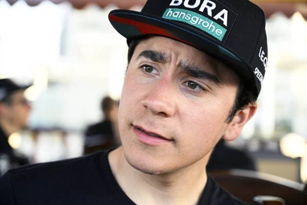 MUSCAT, OMAN - FEBRUARY 09 : Uijtdebroeks Cian (BEL) of BORA - hansgrohe pictured during Media Activities ahead of the 2023 Tour of Oman UCI ProSeries cycling race,in Muscat on February 9, 2023 in Muscat, Oman, 9 02 2023 ( Motordriver Guy De Vuyst - Tour Of Oman 2023 Media Activities - 9 02 2023 PhotoNews Panoramic 