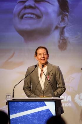 TENNIS - WTA, Tennis Damen Upper Austria Ladies Linz LINZ,AUSTRIA,10.FEB.23 - TENNIS - WTA Tour, Upper Austria Ladies Linz. Image shows tournament director Sandra Reichel.  GEPAxpictures xManfredxBinder