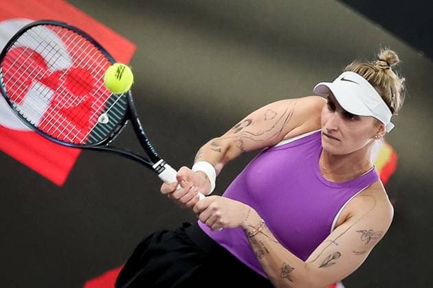 TENNIS - WTA, Tennis Damen Upper Austria Ladies Linz LINZ,AUSTRIA,10.FEB.23 - TENNIS - WTA Tour, Upper Austria Ladies Linz. Image shows Marketa Vondrousova (CZE).  GEPAxpictures xManfredxBinder
