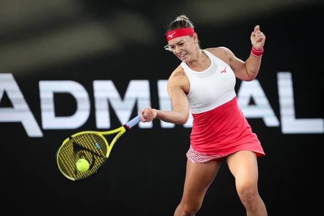 TENNIS - WTA, Tennis Damen Upper Austria Ladies Linz LINZ,AUSTRIA,10.FEB.23 - TENNIS - WTA Tour, Upper Austria Ladies Linz. Image shows Dalma Galfi (HUN).  GEPAxpictures xManfredxBinder
