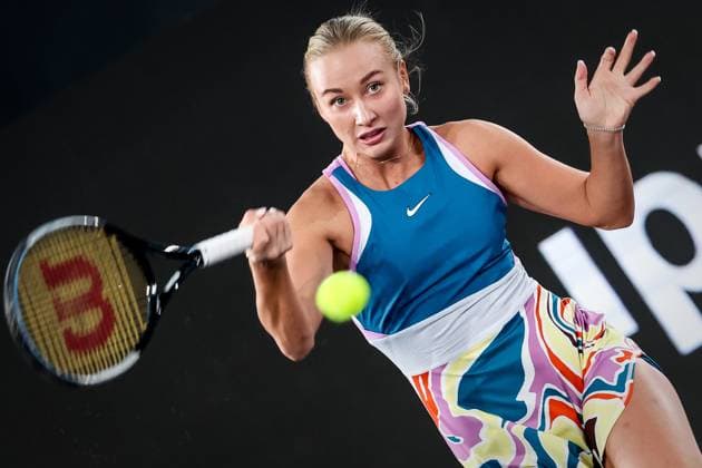 TENNIS - WTA, Tennis Damen Upper Austria Ladies Linz LINZ,AUSTRIA,10.FEB.23 - TENNIS - WTA Tour, Upper Austria Ladies Linz. Image shows Anastasia Potapova (RUS).  GEPAxpictures xManfredxBinder