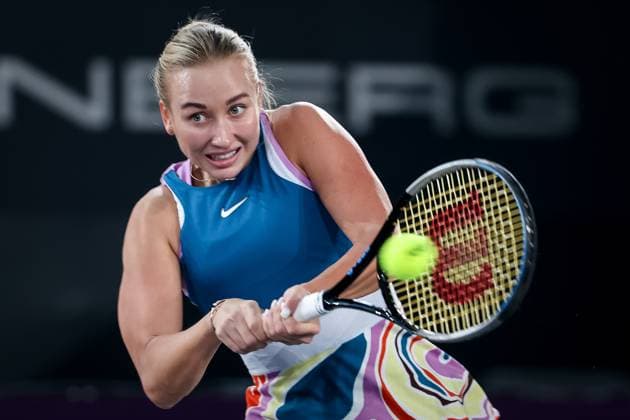 TENNIS - WTA, Tennis Damen Upper Austria Ladies Linz LINZ,AUSTRIA,10.FEB.23 - TENNIS - WTA Tour, Upper Austria Ladies Linz. Image shows Anastasia Potapova (RUS).  GEPAxpictures xManfredxBinder