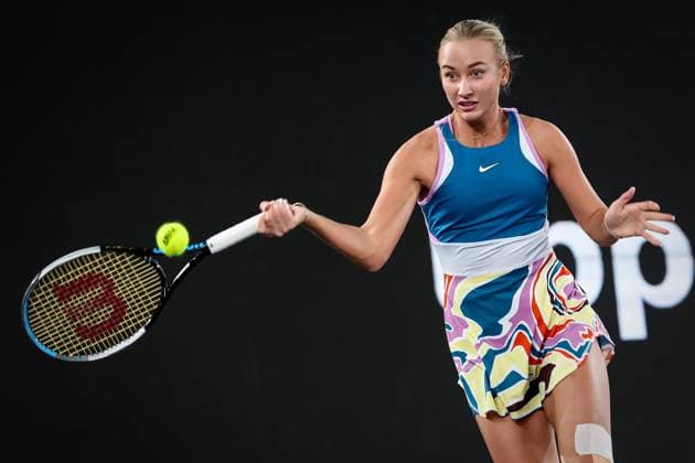 TENNIS - WTA, Tennis Damen Upper Austria Ladies Linz LINZ,AUSTRIA,10.FEB.23 - TENNIS - WTA Tour, Upper Austria Ladies Linz. Image shows Anastasia Potapova (RUS).  GEPAxpictures xManfredxBinder