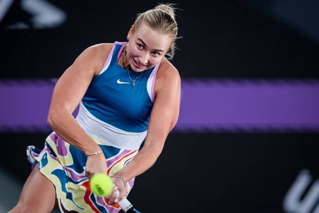 TENNIS - WTA, Tennis Damen Upper Austria Ladies Linz LINZ,AUSTRIA,10.FEB.23 - TENNIS - WTA Tour, Upper Austria Ladies Linz. Image shows Anastasia Potapova (RUS).  GEPAxpictures xManfredxBinder