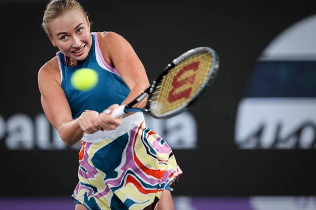TENNIS - WTA, Tennis Damen Upper Austria Ladies Linz LINZ,AUSTRIA,10.FEB.23 - TENNIS - WTA Tour, Upper Austria Ladies Linz. Image shows Anastasia Potapova (RUS).  GEPAxpictures xManfredxBinder