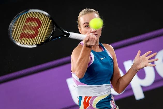 TENNIS - WTA, Tennis Damen Upper Austria Ladies Linz LINZ,AUSTRIA,10.FEB.23 - TENNIS - WTA Tour, Upper Austria Ladies Linz. Image shows Anastasia Potapova (RUS).  GEPAxpictures xManfredxBinder