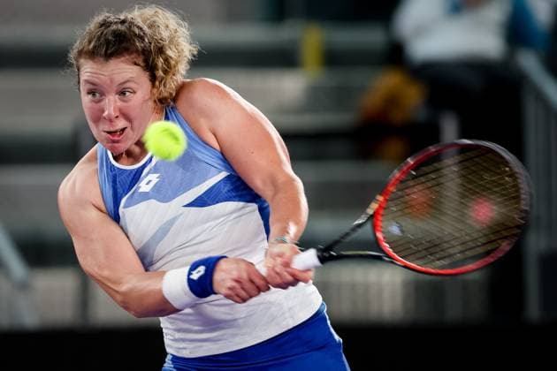TENNIS - WTA, Tennis Damen Upper Austria Ladies Linz LINZ,AUSTRIA,10.FEB.23 - TENNIS - WTA Tour, Upper Austria Ladies Linz. Image shows Anna Lena Friedsam (GER).  GEPAxpictures xManfredxBinder