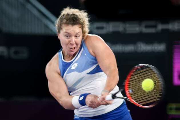 TENNIS - WTA, Tennis Damen Upper Austria Ladies Linz LINZ,AUSTRIA,10.FEB.23 - TENNIS - WTA Tour, Upper Austria Ladies Linz. Image shows Anna Lena Friedsam (GER).  GEPAxpictures xManfredxBinder
