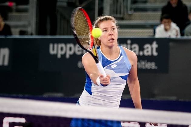 TENNIS - WTA, Tennis Damen Upper Austria Ladies Linz LINZ,AUSTRIA,10.FEB.23 - TENNIS - WTA Tour, Upper Austria Ladies Linz. Image shows Anna Lena Friedsam (GER).  GEPAxpictures xManfredxBinder