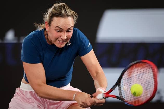 TENNIS - WTA, Tennis Damen Upper Austria Ladies Linz LINZ,AUSTRIA,10.FEB.23 - TENNIS - WTA Tour, Upper Austria Ladies Linz. Image shows Donna Vekic (CRO).  GEPAxpictures xManfredxBinder