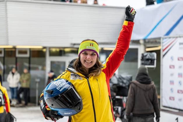 Bilder des Jahres 2023, Sport 02 Februar Sport Themen der Woche KW06 Sport Bilder des Tages BOBSLEIGH - IBSF WC Innsbruck INNSBRUCK,AUSTRIA,11.FEB.23 - BOBSLEIGH - IBSF World Cup, monobob, ladies. Image shows the rejoicing of Lisa Buckwitz (GER).  GEPAxpictures xDanielxSchoenherr