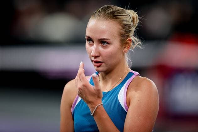TENNIS - WTA, Tennis Damen Upper Austria Ladies Linz LINZ,AUSTRIA,11.FEB.23 - TENNIS - WTA Tour, Upper Austria Ladies Linz. Image shows Anastasia Potapova (RUS).  GEPAxpictures xManfredxBinder