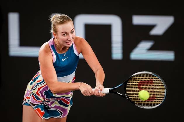 TENNIS - WTA, Tennis Damen Upper Austria Ladies Linz LINZ,AUSTRIA,11.FEB.23 - TENNIS - WTA Tour, Upper Austria Ladies Linz. Image shows Anastasia Potapova (RUS).  GEPAxpictures xManfredxBinder