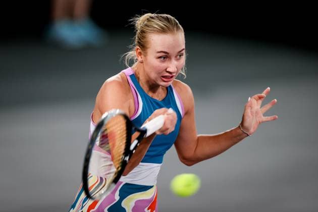 TENNIS - WTA, Tennis Damen Upper Austria Ladies Linz LINZ,AUSTRIA,11.FEB.23 - TENNIS - WTA Tour, Upper Austria Ladies Linz. Image shows Anastasia Potapova (RUS).  GEPAxpictures xManfredxBinder
