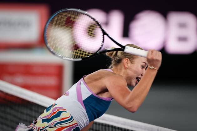 TENNIS - WTA, Tennis Damen Upper Austria Ladies Linz LINZ,AUSTRIA,11.FEB.23 - TENNIS - WTA Tour, Upper Austria Ladies Linz. Image shows the disappointment of Anastasia Potapova (RUS).  GEPAxpictures xManfredxBinder
