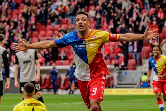 Sport Themen der Woche KW06 Sport Bilder des Tages 1. Fussball Bundesliga: FSV Mainz 05 - FC Augsburg, MEWA Arena, Mainz, 11.02.2023 Karim Onisiwo (1. FSV Mainz 05 9), 1. FSV Mainz 05 - FC Augsburg, Mainz, MEWA Arena, 11.2.2023 *** 1 Football Bundesliga FSV Mainz 05 FC Augsburg, MEWA Arena, Mainz, 11 02 2023 Karim Onisiwo 1 FSV Mainz 05 9 , 1 FSV Mainz 05 FC Augsburg, Mainz, MEWA Arena, 11 2 2023 Copyright: xBEAUTIFULxSPORTS Gawlikx