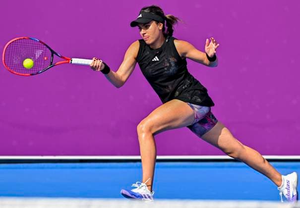 Qatar TotalEnergies Open 2023 Elena-Gabriela Ruse of Romania in action during her 1st round Qualifying match against Moyuka Uchijima of Japan at the WTA, Tennis Damen Qatar TotalEnergies Open tennis tournament at the Khalifa International Tennis Complex in Doha, Qatar, 11 February 2023 Doha Qatar  Copyright: xNoushadxThekkayilx originalFilename:varittyakkal-wtaqatar230211_npKjZ.jpg