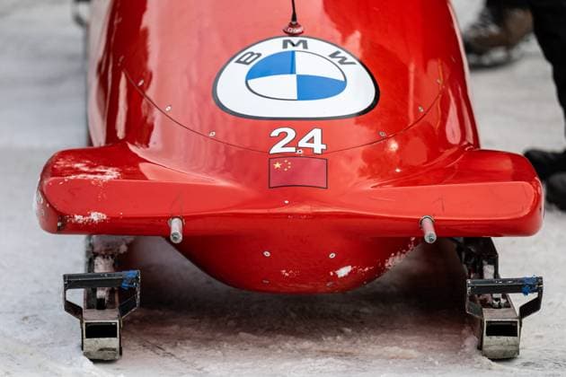 BOBSLEIGH - IBSF WC Innsbruck INNSBRUCK,AUSTRIA,11.FEB.23 - BOBSLEIGH - IBSF World Cup, four-man, men. Image shows a feature with a bob of China.  GEPAxpictures xDanielxSchoenherr