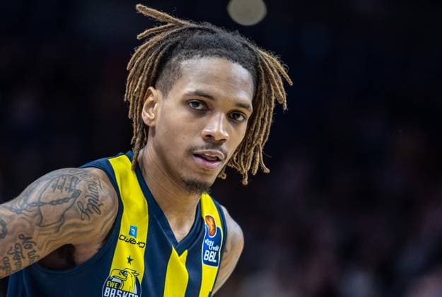 11 02 2023, Berlin, Basketball, 1 Bundesliga, easyCredit BBL, Hauptrunde, 20 Spieltag, Mercedes Benz Arena ALBA Berlin EWE Baskets Oldenburg DeWayne Russell of EWE Baskets Oldenburg in portrait ALBA Berlin EWE Baskets Oldenburg
