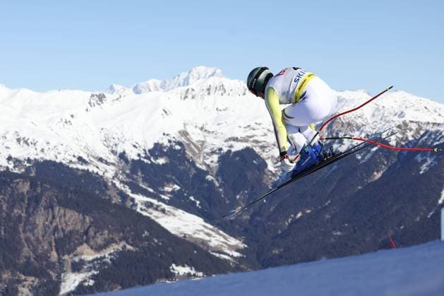 Bilder des Jahres 2023, Sport 02 Februar Sport Themen der Woche KW06 Sport Bilder des Tages ALPINE SKIING - FIS Ski WC Courchevel Meribel COURCHEVEL,FRANCE,12.FEB.23 - ALPINE SKIING - FIS Alpine World Ski Championships, downhill, men. Image shows Romed Baumann (GER).  GEPAxpictures xDanielxGoetzhaber