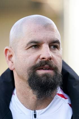 Sascha Glass coach, head coach, 1 FC Cologne , single image, single photo, action, action, portrait, portrait, 12 02 2023, Sinsheim Hoffenheim Germany , football, Flyeralarm Frauen Bundesliga, TSG 1899 Hoffenheim 1 FC Köln, 12 02 2023, Sinsheim Hoffenheim Germany , Football, Flyeralarm Frauen Bundesliga, TSG 1899 Hoffenheim 1 FC Köln, DFB DFL REGULATES PROHIBIT ANY USE OF PHOTOGRAPHS AS IMAGE SEQUENCES AND OR QUASI VIDEO xozx