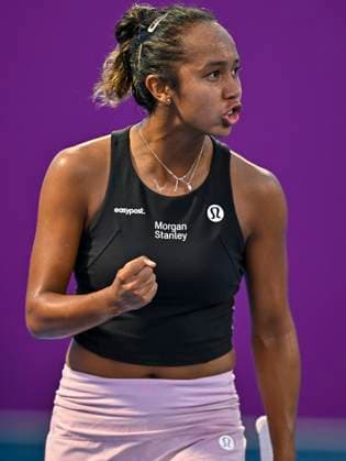 WTA, Tennis Damen Qatar TotalEnergies Open 2023 Leylah Fernandez of Canada in react during her 2nd round Qualifying match against Dayana Yastremska of Ukraine at the WTA Qatar TotalEnergies Open tennis tournament at the Khalifa International Tennis Complex in Doha, Qatar, 12 February 2023 DOHA Qatar  Copyright: xNoushadxThekkayilx originalFilename:varittyakkal-qatartot230212_nps8Z.jpg