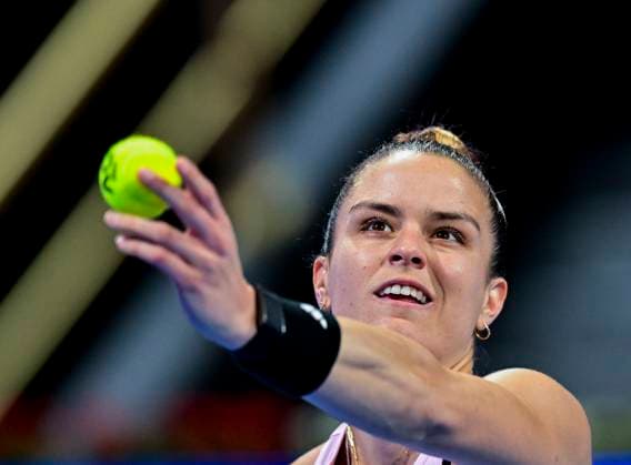 WTA, Tennis Damen Qatar TotalEnergies Open 2023 Maria Sakkari of Greece is in action against Qinwen Zheng of China at the WTA Qatar TotalEnergies Open tennis tournament at the Khalifa International Tennis Complex in Doha, Qatar on February 14, 2023. DOHA Qatar  Copyright: xNoushadxThekkayilx originalFilename:varittyakkal-wtaqatar230213_npe5K.jpg