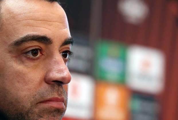 Xavi Hernandez press conference, PK, Pressekonferenz Xavi Hernandez during the press conference prior to the UEFA Europa League match against Manchester United, ManU in Barcelona, on 15th February 2023. Barcelona Barcelona Spain  Copyright: xUrbanandsportx originalFilename:urbanandsport-xavihern230215_npEPZ.jpg