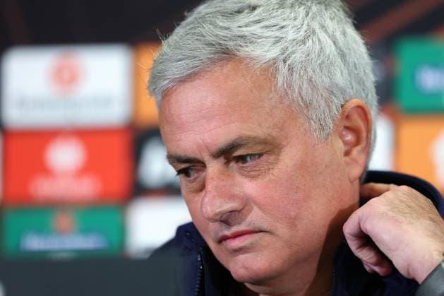 SOCCER - UEFA EL, RBS vs Roma SALZBURG,AUSTRIA,15.FEB.23 - SOCCER - UEFA Europa League, play off, Red Bull Salzburg vs AS Roma, preview, press conference, PK, Pressekonferenz Roma. Image shows head coach Jose Maurinho (Roma).  GEPAxpictures xDavidxGeieregger