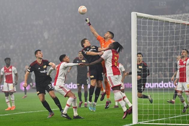 AMSTERDAM, 16-02-2023 , JohanCruyff Arena, season 2022 2023 , Europa League match between Ajax and Union Berlin, Ajax player Geronimo Rulli during the match Ajax - Union Berlin Ajax - Union Berlin  x19917268x Copyright: