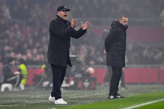 Football, men, season 2022 2023, Europa League Play Offs to the round of 16, first leg , Ajax Amsterdam 1 FC Union Berlin, coach Urs Fischer 1 FC Union Berlin gestures , 16 02 2023, Copyright: xMatthiasxKochx