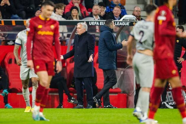 SOCCER - UEFA EL, RBS vs Roma SALZBURG,AUSTRIA,16.FEB.23 - SOCCER - UEFA Europa League, play off, Red Bull Salzburg vs AS Roma. Image shows head coach Jose Maurinho (Roma).  GEPAxpictures xGintarexKarpaviciute