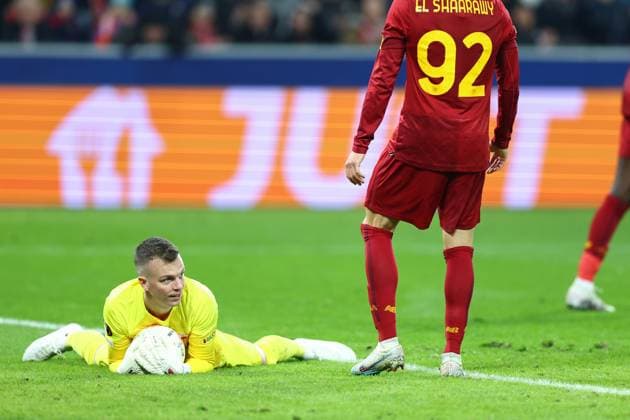 SOCCER - UEFA EL, RBS vs Roma SALZBURG,AUSTRIA,16.FEB.23 - SOCCER - UEFA Europa League, play off, Red Bull Salzburg vs AS Roma. Image shows Philipp Koehn (RBS).  GEPAxpictures xDavidxGeieregger