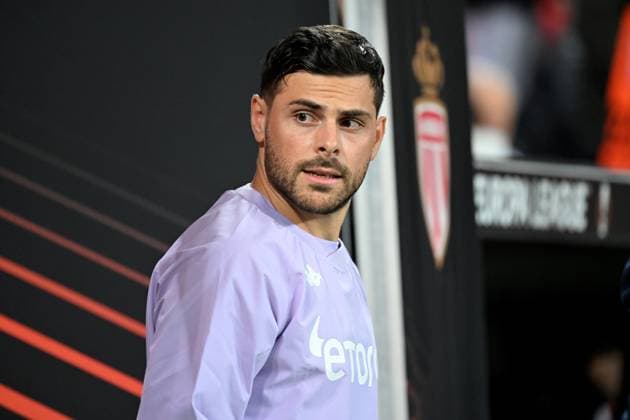 Leverkusen, Bayarena, 16 02 23, GER, Herren, UEFA Europa League, Bayer 04 Leverkusen AS Monaco Bild Kevin Volland AS Monaco Nur fuer journalistische Zwecke Only for editorial use According to the regulations of the DFL Deutsche Fußball Liga it is prohibited to use or have used photographs taken in the stadium and or from the game in the form of sequence images and or video-like photo series DFL regulations prohibit any use of photographs as image sequences and or quasi video Nordrhein Westfalen Germany