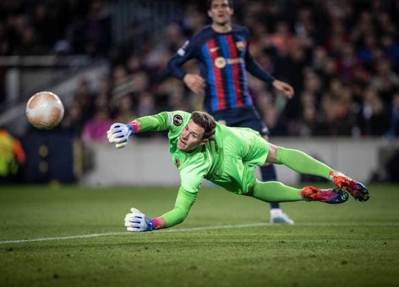 Barcelona vs Manchester United, ManU Stegen (Barcelona) in action during the game valid for Europe League at the Camp Nou stadium, in Barcelona, today February 16, 2023. Copyright: xx AB4I7897