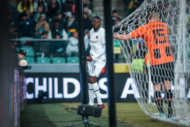 16.02.2023 Warszawa Pilka nozna UEFA Liga Europy 2022 2023, 1 16 finalu Szachtar Donieck - Stade Rennes FC N z Karl Toko Ekambi, gol, bramka, radosc Foto Adam Starszynski PressFocus 16.02.2023 Warsaw Football UEFA Europa League 2022 2023, round 1 of 16 Shakhtar Donetsk - Stade Rennes FC Karl Toko Ekambi, gol, bramka, radosc Credit Adam Starszynski PressFocus NEWSPIX.PL --- Newspix.pl  20230216PF_AS149