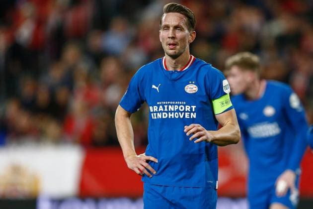 Mandatory Credit: Photo by Pressinphoto Shutterstock (13770804i) Luuk de Jong of PSV Eindhoven Sevilla FC V PSV Eindhoven, UEFA Europa League, Play-off, 1st leg. Football, Ramon Sanchez Pizjuan Stadium, Sevilla, Spain - 16 Feb 2023 Editorial use only Sevilla FC V PSV Eindhoven, UEFA Europa League, Play-off, 1st leg. Football, Ramon Sanchez Pizjuan Stadium, Sevilla, Spain - 16 Feb 2023 Editorial use only Copyright: xPressinphoto Shutterstockx 13770804i