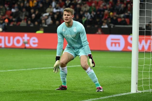 Goalkeeper Alexander Nübel AS Monaco 16 02 2023, football Europa League, season 2022 23, knockout rounds play off, Bayer 04 Leverkusen AS Monaco Leverkusen BayArena Nordrhein Westfalen Germany Team2