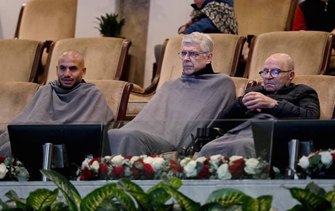 2023 WTA Qatar TotalEnergies Open FIFA Director of Global Football Development, Arsene Wenger FRA at VIP Grandstand with Ceiling FIFA Director of Global Football Development, Arsene Wenger FRA