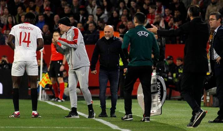UEFA Europa League Knockout Round Play Offs Sevilla vs PSV Eindhoven at Ramon Sanchez Pizjuan Stadium, Sevilla, Spain, 16th February 2023 SEVILLE 15 02 2023 UEL ELIMINATORY ROUND UEL ESTADIO SANCHEZ PIZJUAN SEVILLAFC PSV EINDHOVEN 900 Cordon Press  900 CordonxPress LOF - Sevilla vs PSV Eindhoven