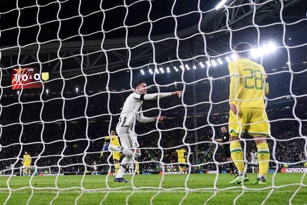 Mg Torino 16 02 2023 - Europa League Juventus-Nantes foto Matteo Gribaudi Image nella foto: esultanza gol Dusan Vlahovic 