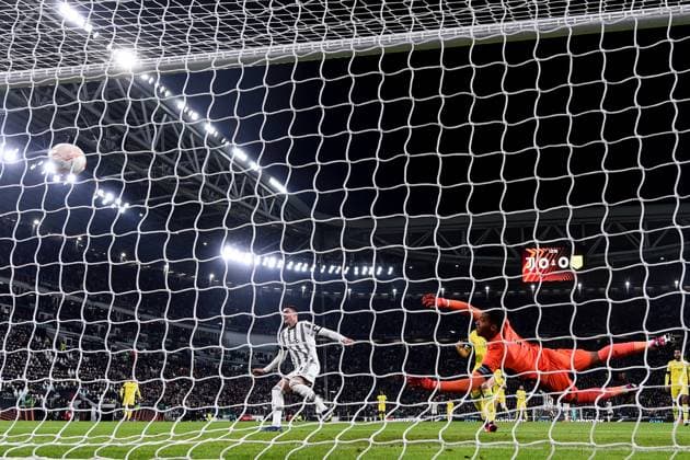 Mg Torino 16 02 2023 - Europa League Juventus-Nantes foto Matteo Gribaudi Image nella foto: gol Dusan Vlahovic 