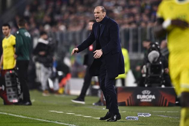 Foto Fabio Ferrari LaPresse 16 Febbraio 2023 - Torino, Italia - calcio - Juventus vs Nantes - UEFA Europa League - Spareggi andata - Juventus Stadium. Nella foto: Massimiliano Allegri allenatore (Juventus F.C.) February 16, 2023 Turin, Italy - sport, calcio - Juventus vs Nantes - UEFA Europa League - Play off -1st leg- Juventus Stadium. In the pic: Massimiliano Allegri coach (Juventus F.C.)  Copyright: xFabioxFerrari LaPressex