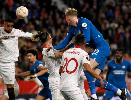 UEFA Europa League Knockout Round Play Offs Sevilla vs PSV Eindhoven at Ramon Sanchez Pizjuan Stadium, Sevilla, Spain, 16th February 2023 SEVILLE 15 02 2023 UEL ELIMINATORY ROUND UEL ESTADIO SANCHEZ PIZJUAN SEVILLAFC PSV EINDHOVEN 900 Cordon Press  900 CordonxPress LOF - Sevilla vs PSV Eindhoven