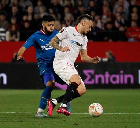 UEFA Europa League Knockout Round Play Offs Sevilla vs PSV Eindhoven at Ramon Sanchez Pizjuan Stadium, Sevilla, Spain, 16th February 2023 SEVILLE 15 02 2023 UEL ELIMINATORY ROUND UEL ESTADIO SANCHEZ PIZJUAN SEVILLAFC PSV EINDHOVEN 900 Cordon Press  900 CordonxPress LOF - Sevilla vs PSV Eindhoven