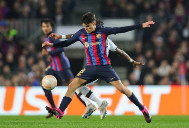 Barcelona v Manchester United, ManU Europa League 16 02 2023. Barcelona midfielder Pedri (8) during the Europa League match between Barcelona and Manchester United at Camp Nou, Barcelona, Spain on 16 February 2023. Barcelona Camp Nou Barcelona Spain Editorial use only DataCo restrictions apply See www.football-dataco.com , Copyright: xPhilxDuncanx PSI-16922-0074