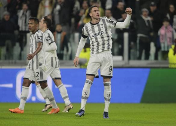 February 16, 2023, Turin, Italy: Dusan Vlahovic of Juventus during the Uefa Europa League, football match between Juventus Fc and Fc Nantes on 16 February 2023 at Allianz Stadium, Turin, Italy. Photo Ndrerim Kaceli. football Europa League match - Juventus FC vs FC Nantes, Turin, Italy  - ZUMAl164 20230216_zsa_l164_201 Copyright: xNderimxKacelix